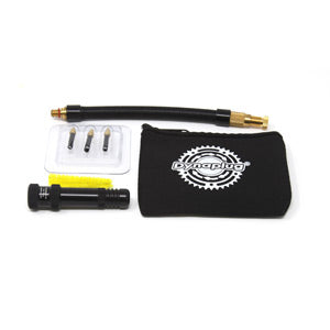 Air tubeless MTB tyre repair and inflation kit