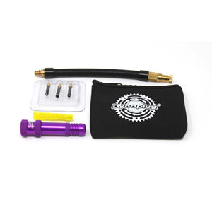 Air tubeless MTB tyre repair and inflation kit
