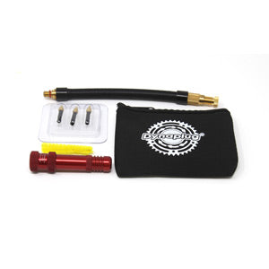 Air tubeless MTB tyre repair and inflation kit
