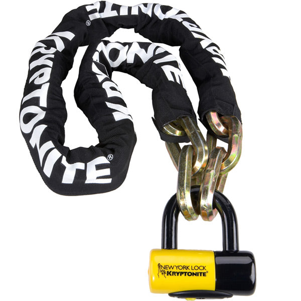 Kryptonite New York Fahgettaboudit Chain And NY Disc Lock Sold Secure Diamond