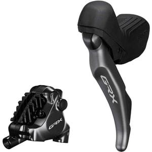 Shimano GRX STRX8200 Complete STI Shifter/Brake Incl FM RX820 Brake Calliper Black Left/Rear Brake 2 SPD