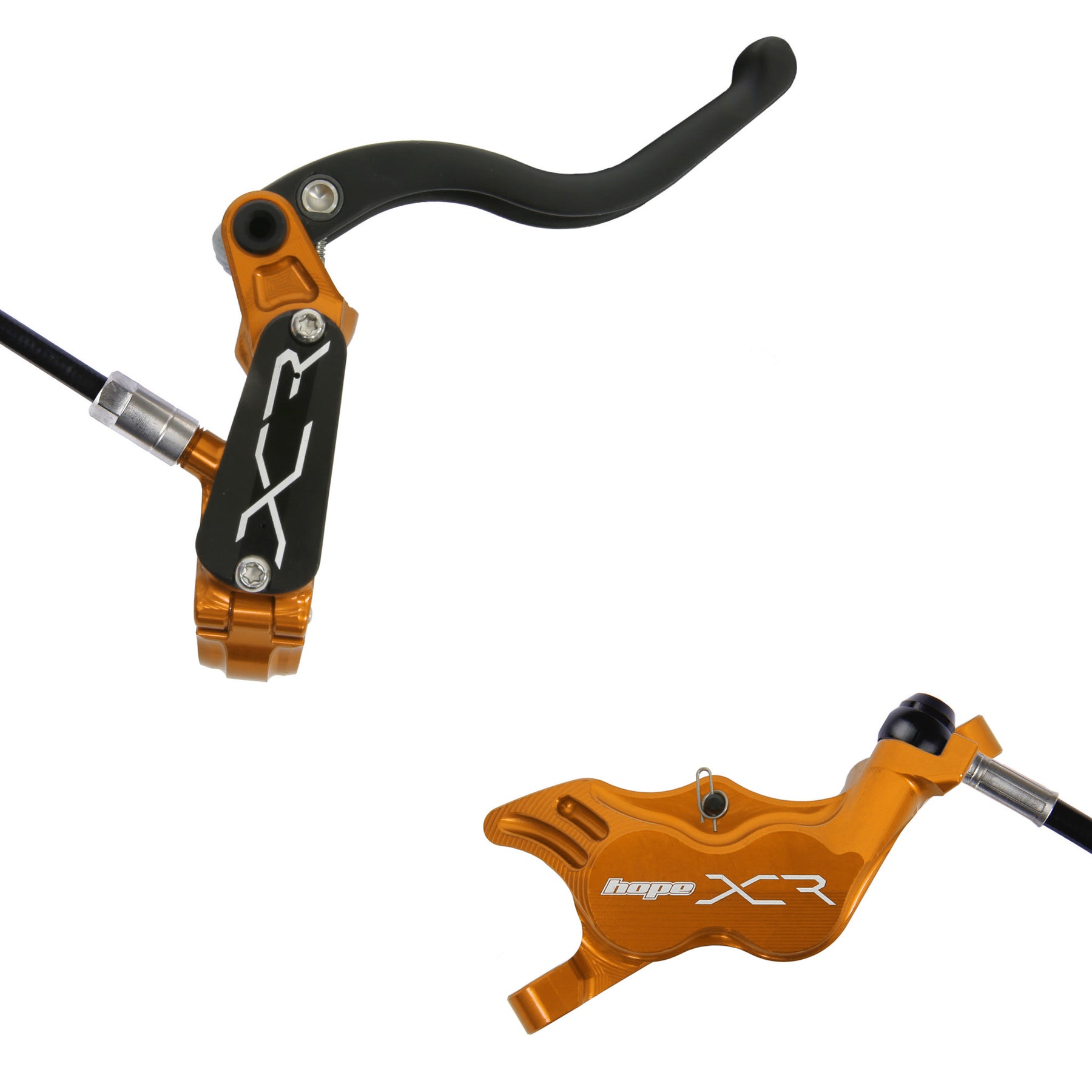 Hope XCR Pro E4 Disc Brake Orange RH Rear