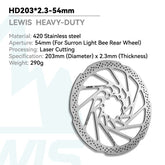 Lewis HD 6 bolt Disc Rotor for Surron 54mm BCD