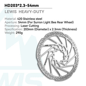 Lewis HD 6 bolt Disc Rotor for Surron 54mm BCD