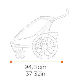 Thule Chariot Cross 2 Double child carrier with cycling and strolling kit