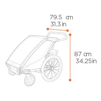 Thule Chariot Cross 2 Double child carrier with cycling and strolling kit