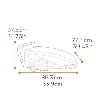 Thule Chariot Cross 2 Double child carrier with cycling and strolling kit