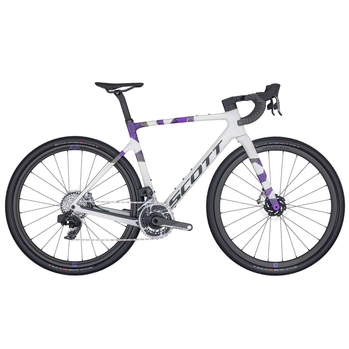 Scott Addict Gravel RC Gravel Bike Beluga Grey/Progressive Purple XL