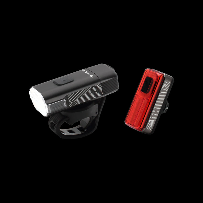 Moon Rigel Lite (500lm) & Helix Lite (100lm) Light Set Black