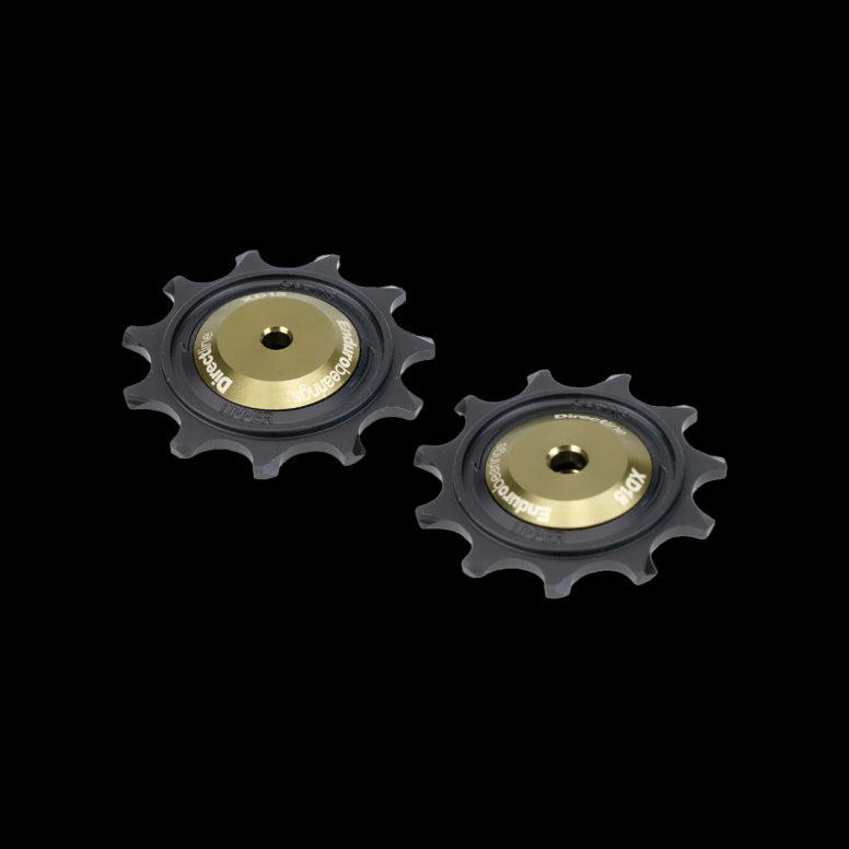 Enduro Bearings XD15 Direct Line Shimano Dura Ace 12sp Pulley Wheels Black/Green