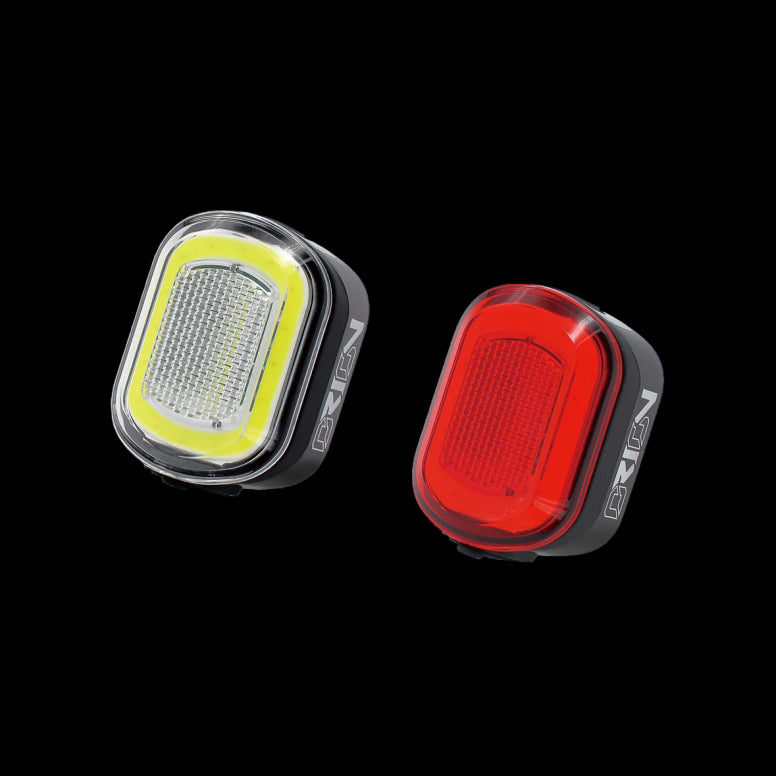 Moon Orion W (100lm) & Orion R (50lm) Light Set Black