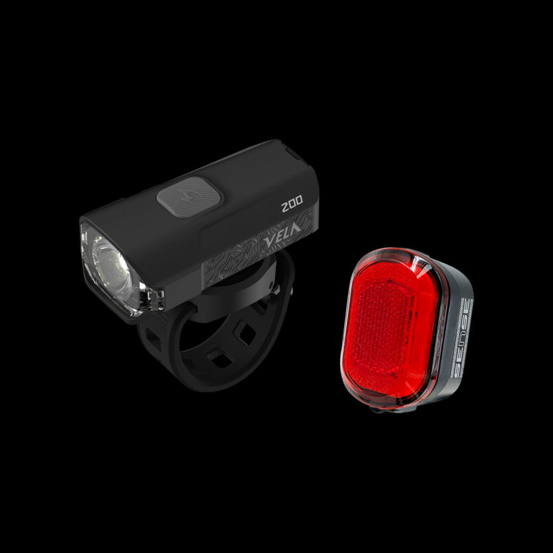 Moon VELA (200lm) & ORION (50lm) Light Set Black