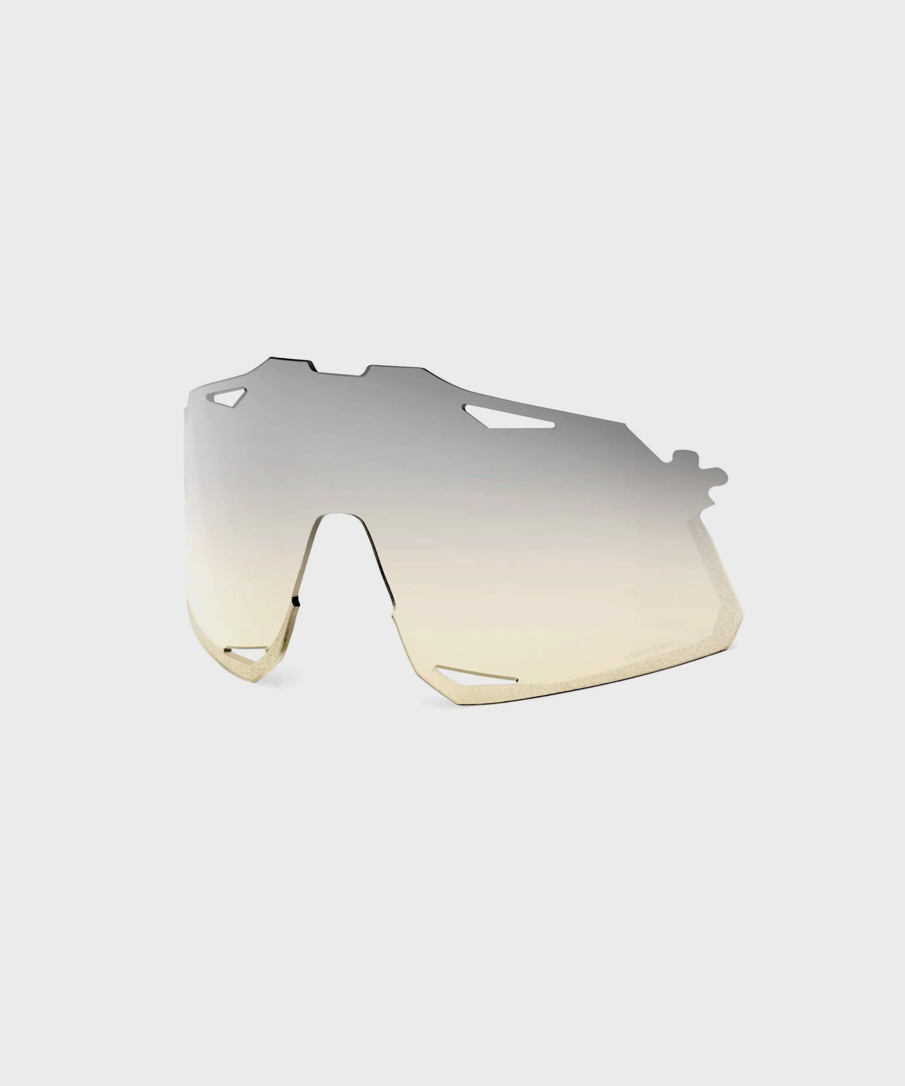 100% Hypercraft Replacement Polycarbonate Lens Low-light Yellow Silver Mirror