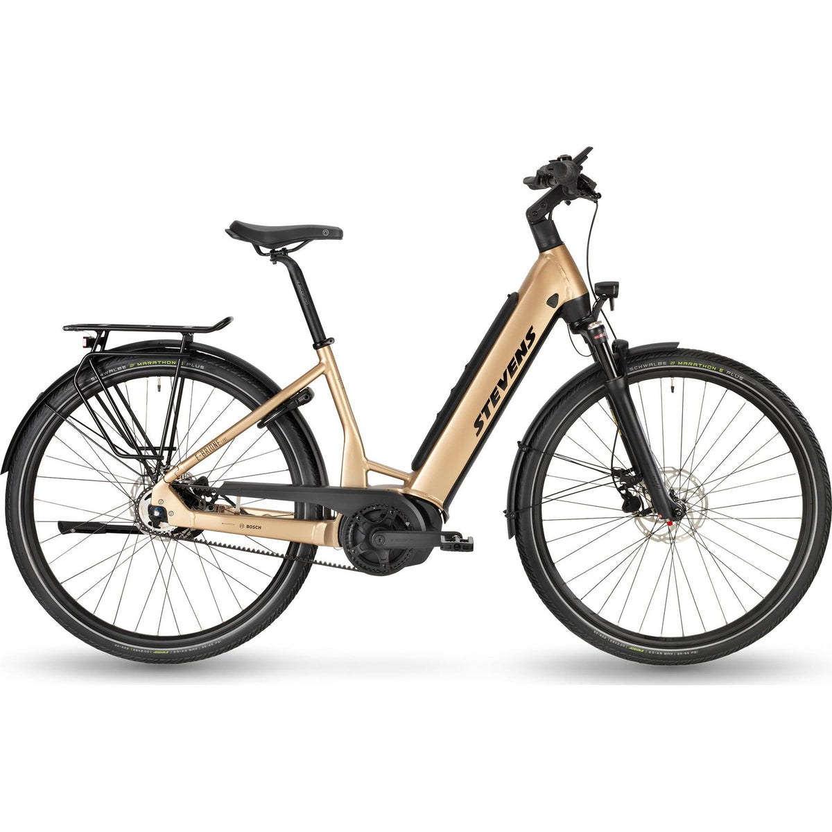 Stevens E-Brione Luxe Forma Gen.1 Electric City Bike Gold XL