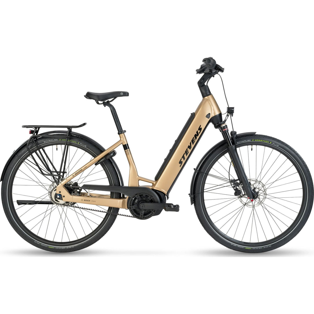 Stevens E-Brione Luxe Forma Gen.2 Electric City Bike Gold XL