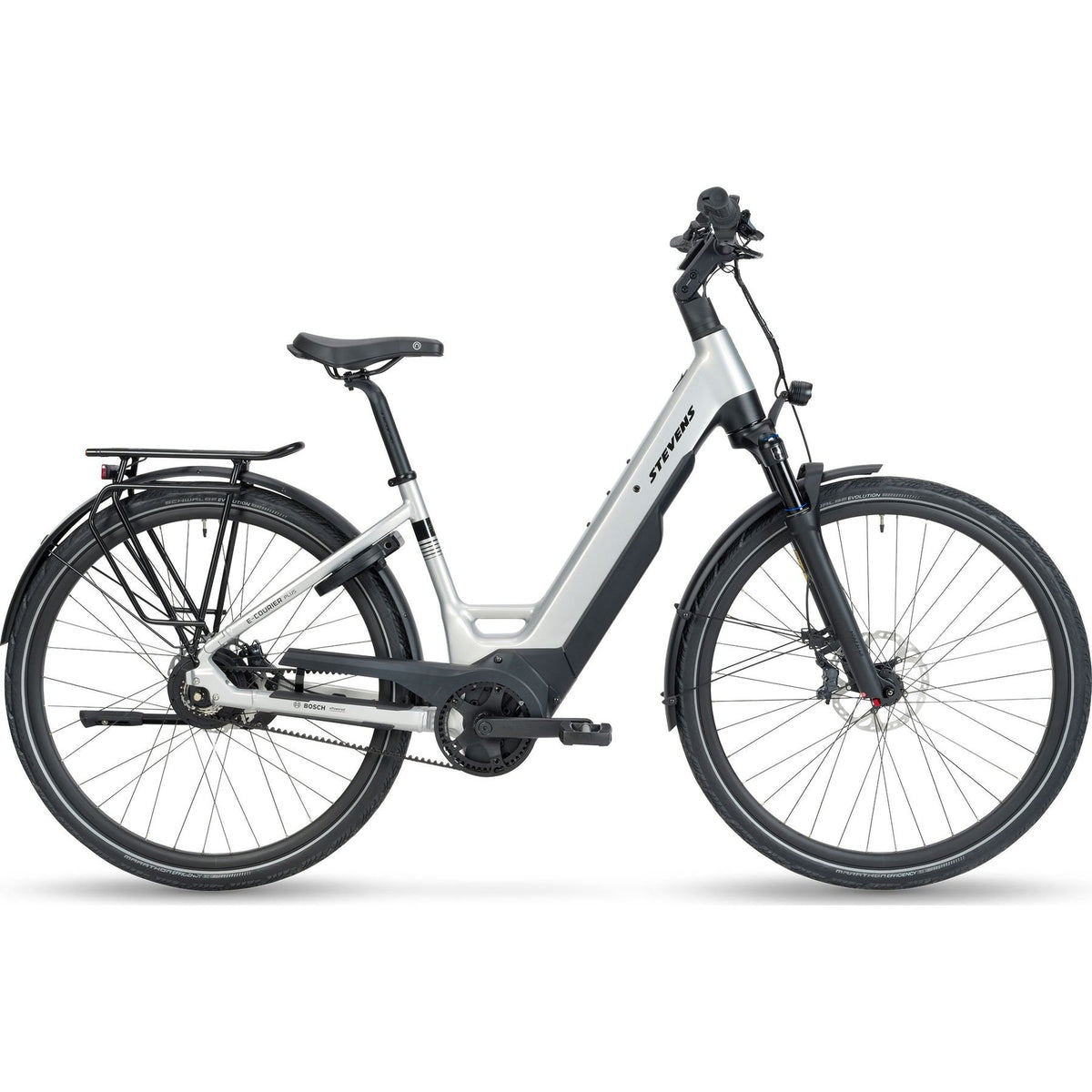 Stevens E-Courier Plus Forma Gen.2 Electric City Bike Silver XL
