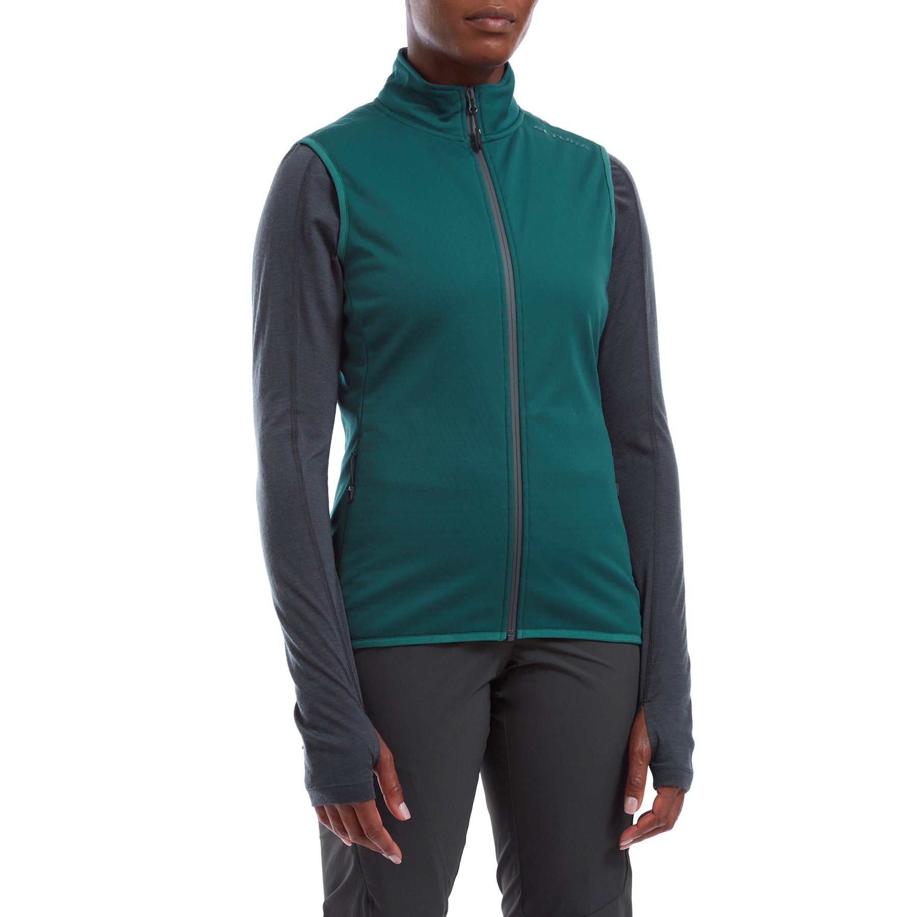 altura escalade womens softshell gilet Dark Green 8