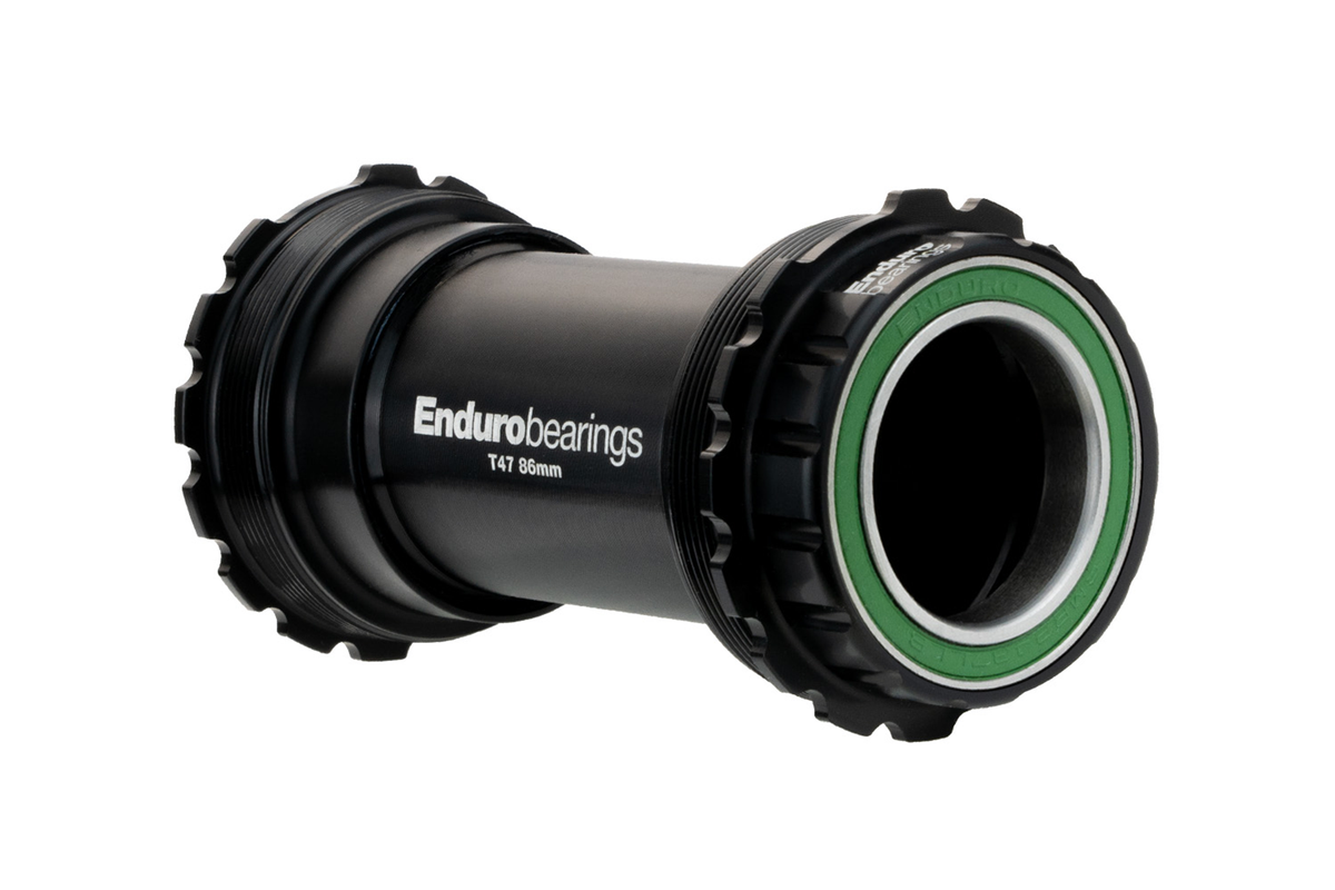 Enduro Bearings T47 Asymetrical - 440C Stainless Steel A/C Bottom Bracket Black 30mm