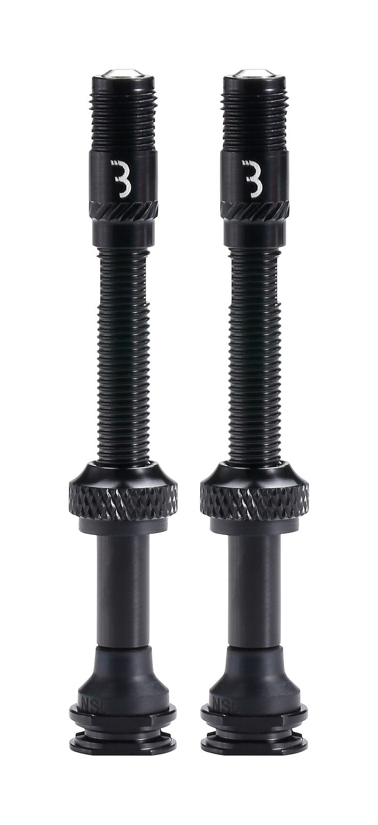 BBB BTI-166 CoreCaps High Flow Tubeless Valves Black 60 mm