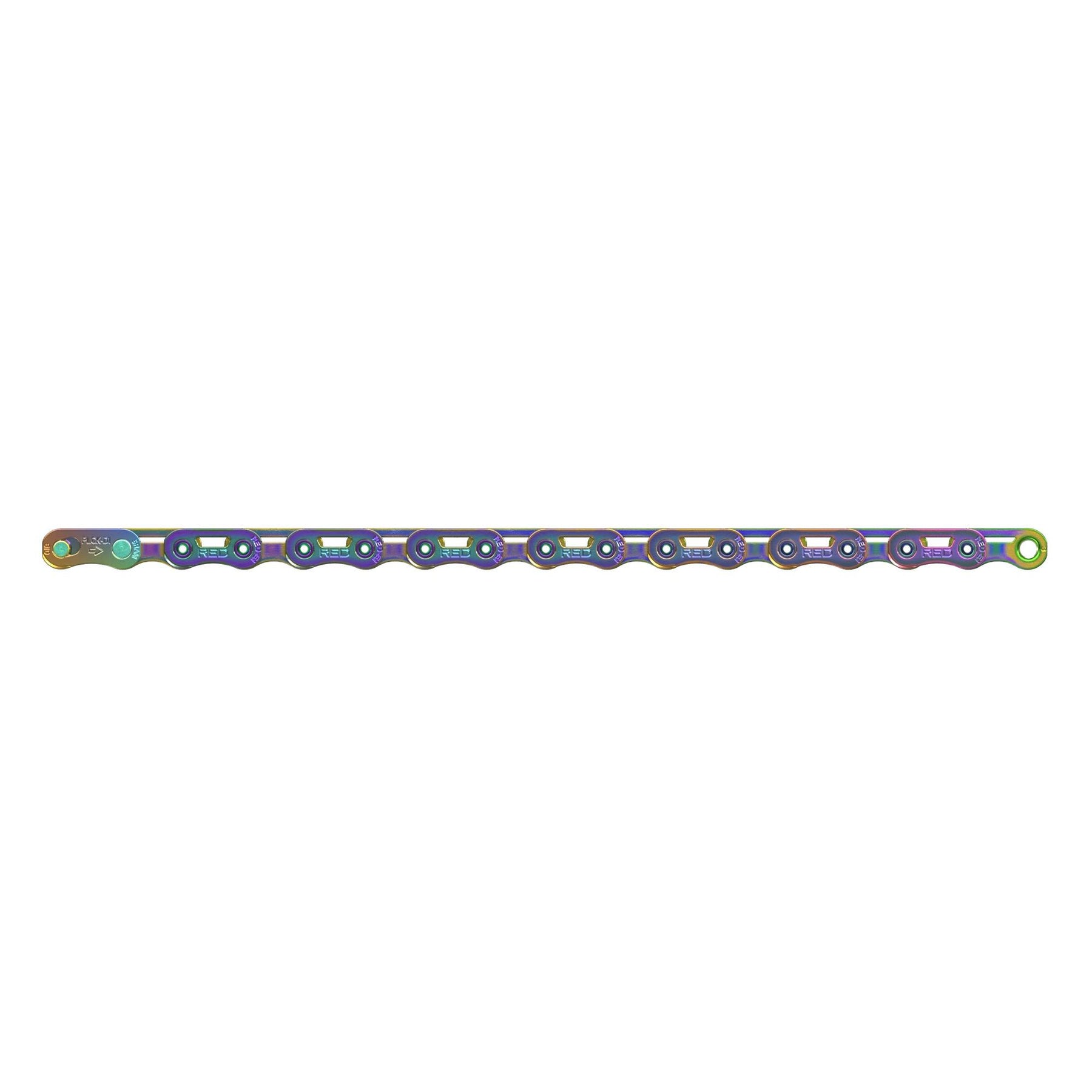 Sram Red E1 12spd Flattop Chain W/Powerlock Rainbow 126L