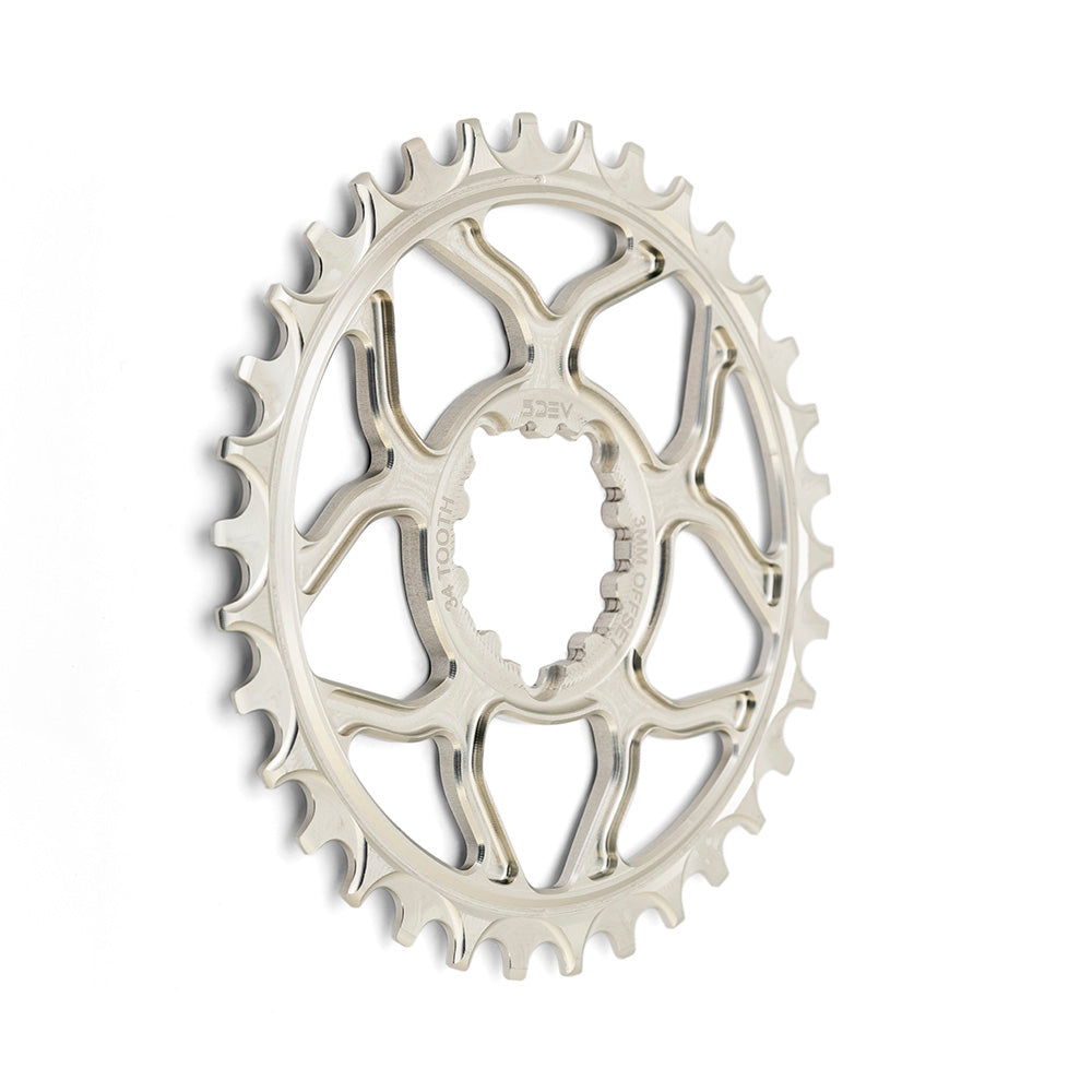5Dev 3-Bolt Direct Mount Chainring Raw Silver 34T