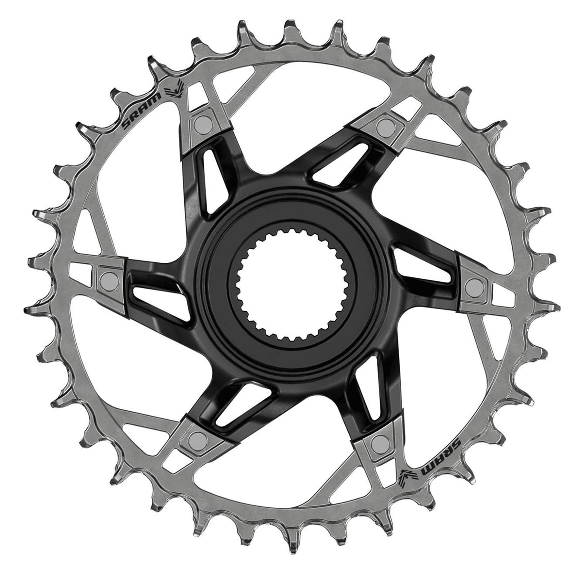 Sram XX T-TYPE BOSCH Generation 4 Direct Mount Light Powered EMTB Chain Ring Black/Silver 32T