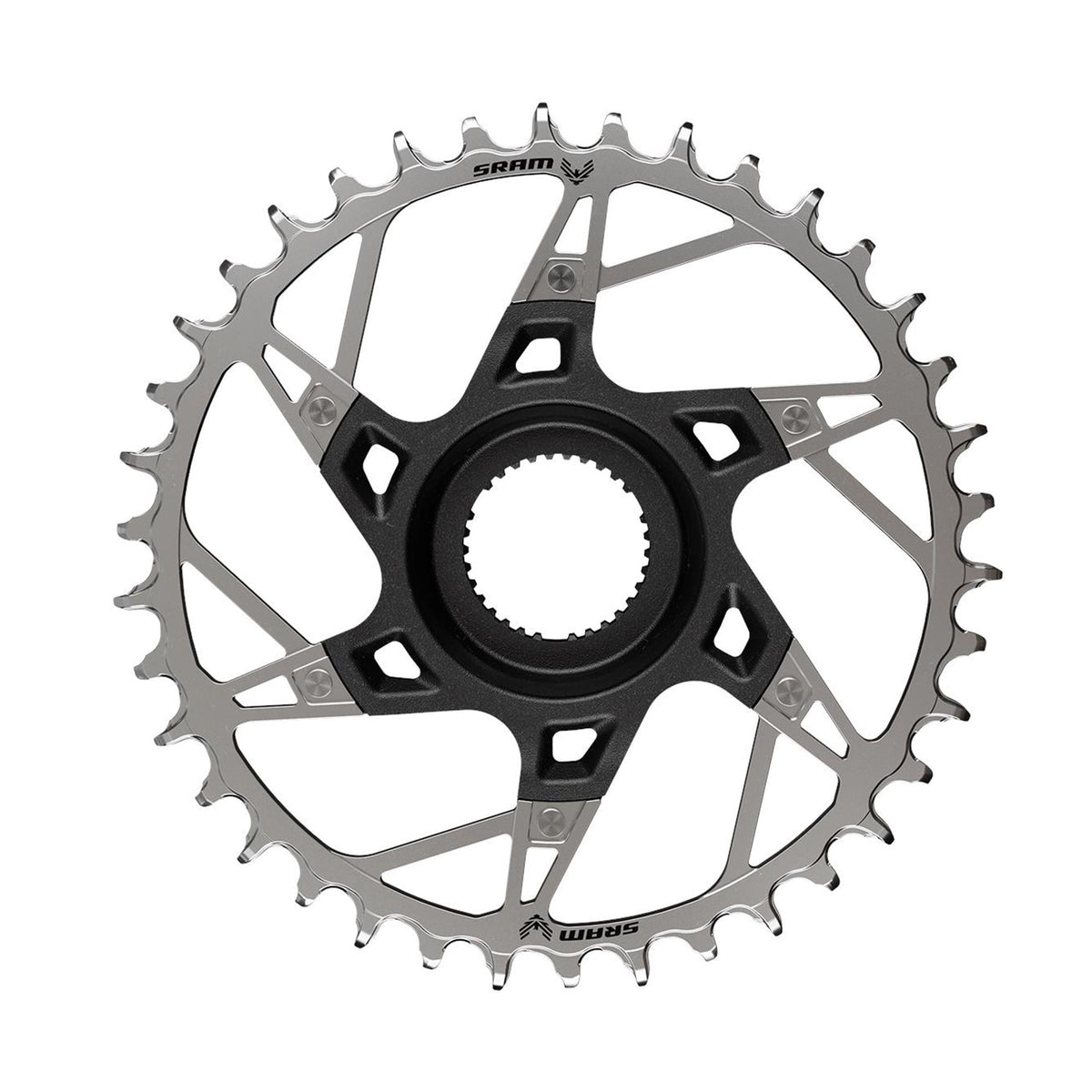 Sram XX Yamaha DM T-Type Chain Ring (Compatible With Pw-Xm Pw-X3 And Pw-S2) Black/Silver 38T