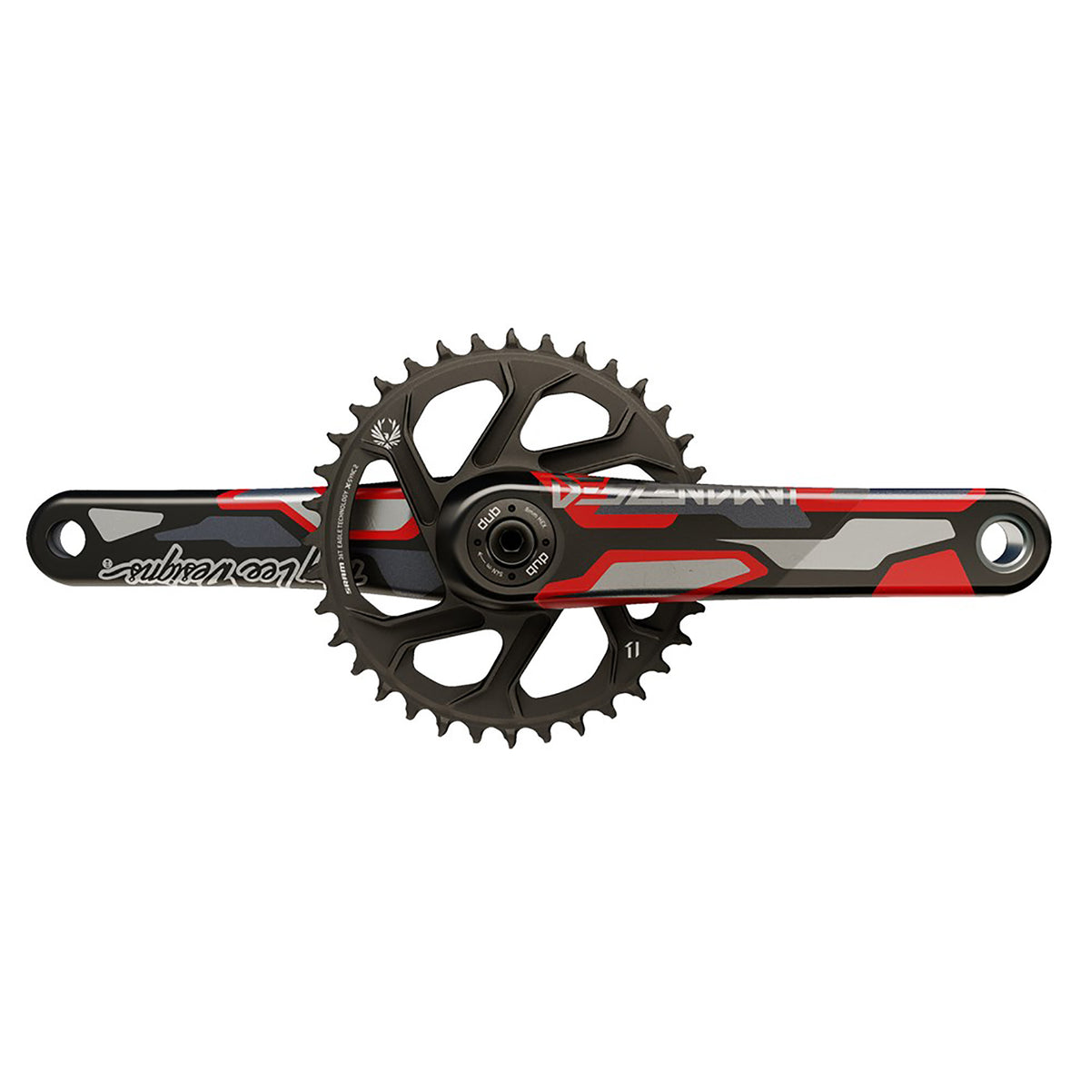 Truvativ Descendant CoLab Troy Lee Designs Eagle Crankset Boost DUB 12s With Direct Mount 32t X-SYNC 2 Chainring Red 165mm