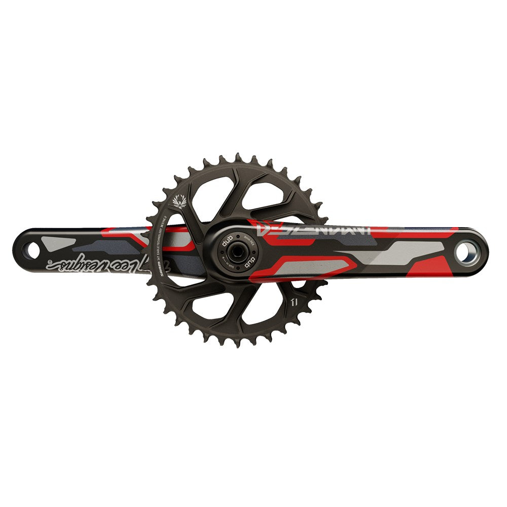 Truvativ Descendant CoLab Troy Lee Designs Eagle Crankset All Downhill DUB83 12s With Direct Mount 36t X-SYNC 2 CNC Chainring Red 170mm