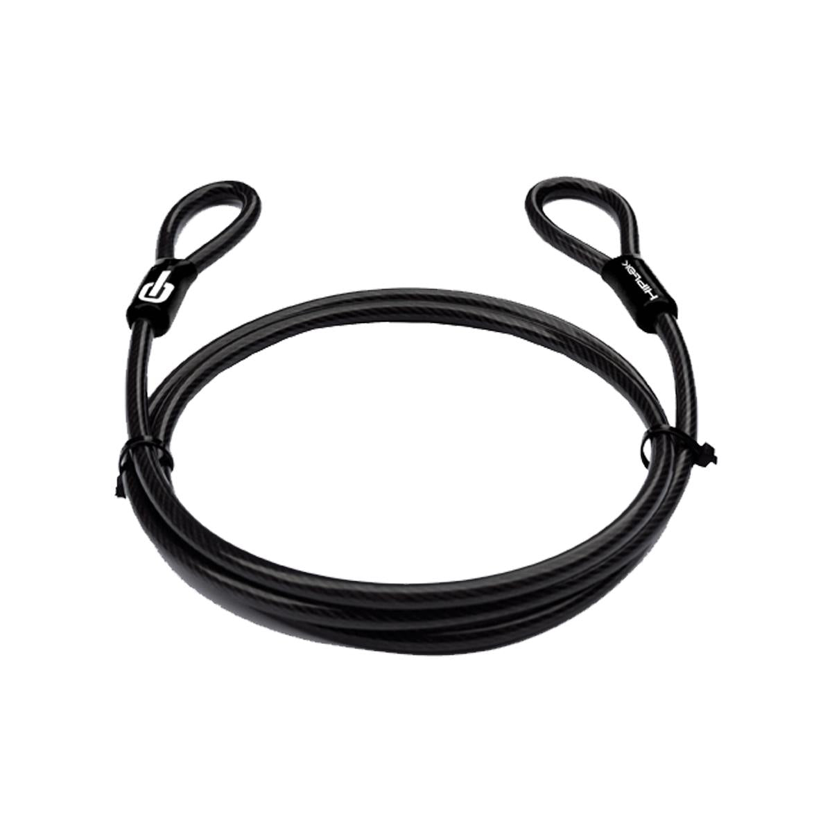 Hiplok Cable Double Loop: Black 200cm