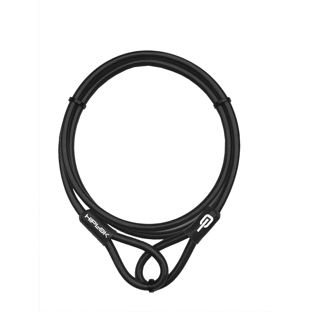 Hiplok Cable Double Loop: Black 200cm