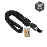 Hiplok Homie Stay At Home Chain Lock 10mm x 150cm Includes Wall Hook (Gold Sold Secure)