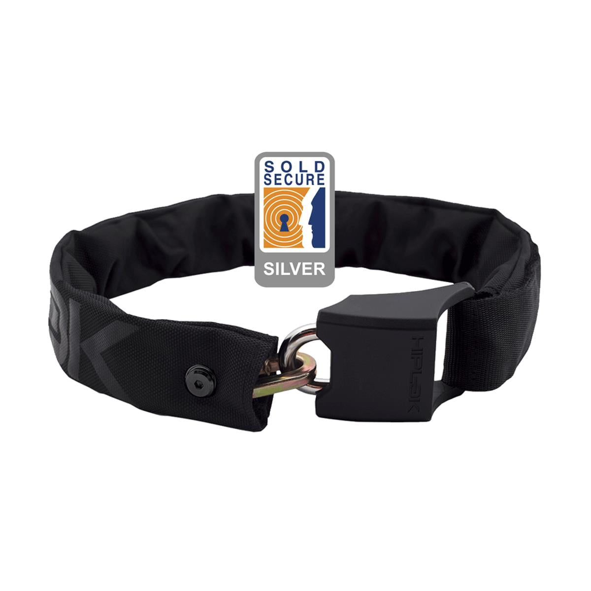 Hiplok Original V1.5 Wearable Chain Lock 8mm x 90cm - Waist 24-44 Inches (Silver Sold Secure): Black 8mm x 90cm