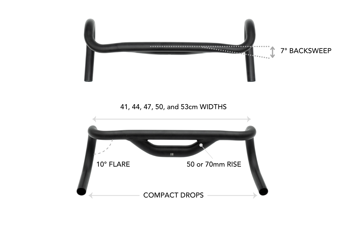 Redshift Sports Top Shelf Handlebar 50mm Rise - 10Deg Flare