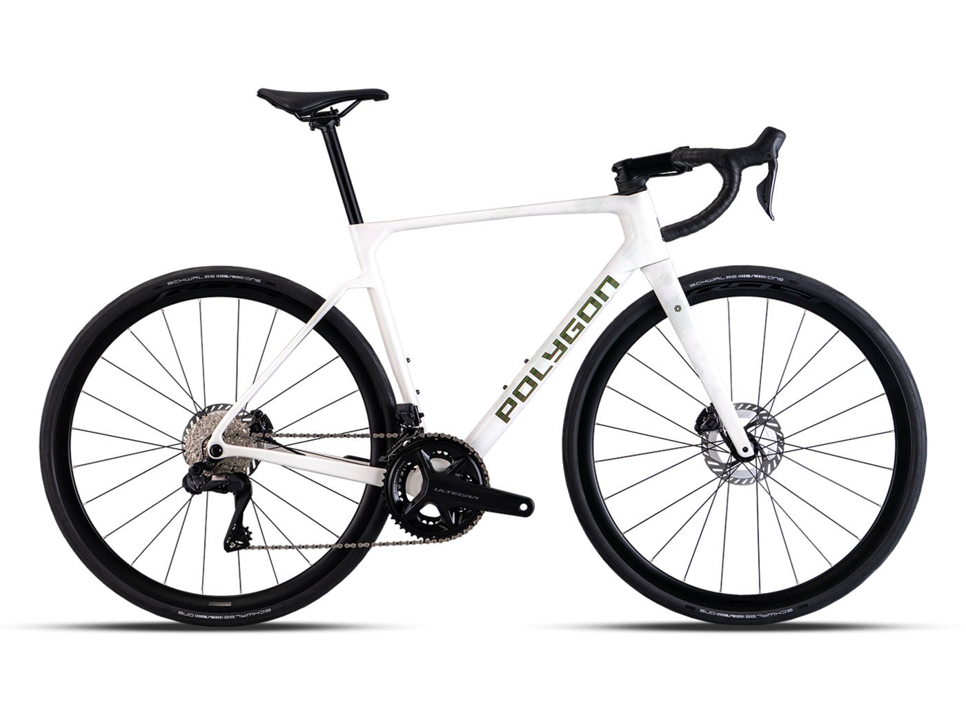 Polygon Strattos 8 Di2 Carbon Road Bike 2026 White/Green XXS