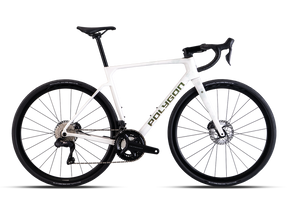 Polygon Strattos 8 Di2 Carbon Road Bike 2026 White/Green XXS