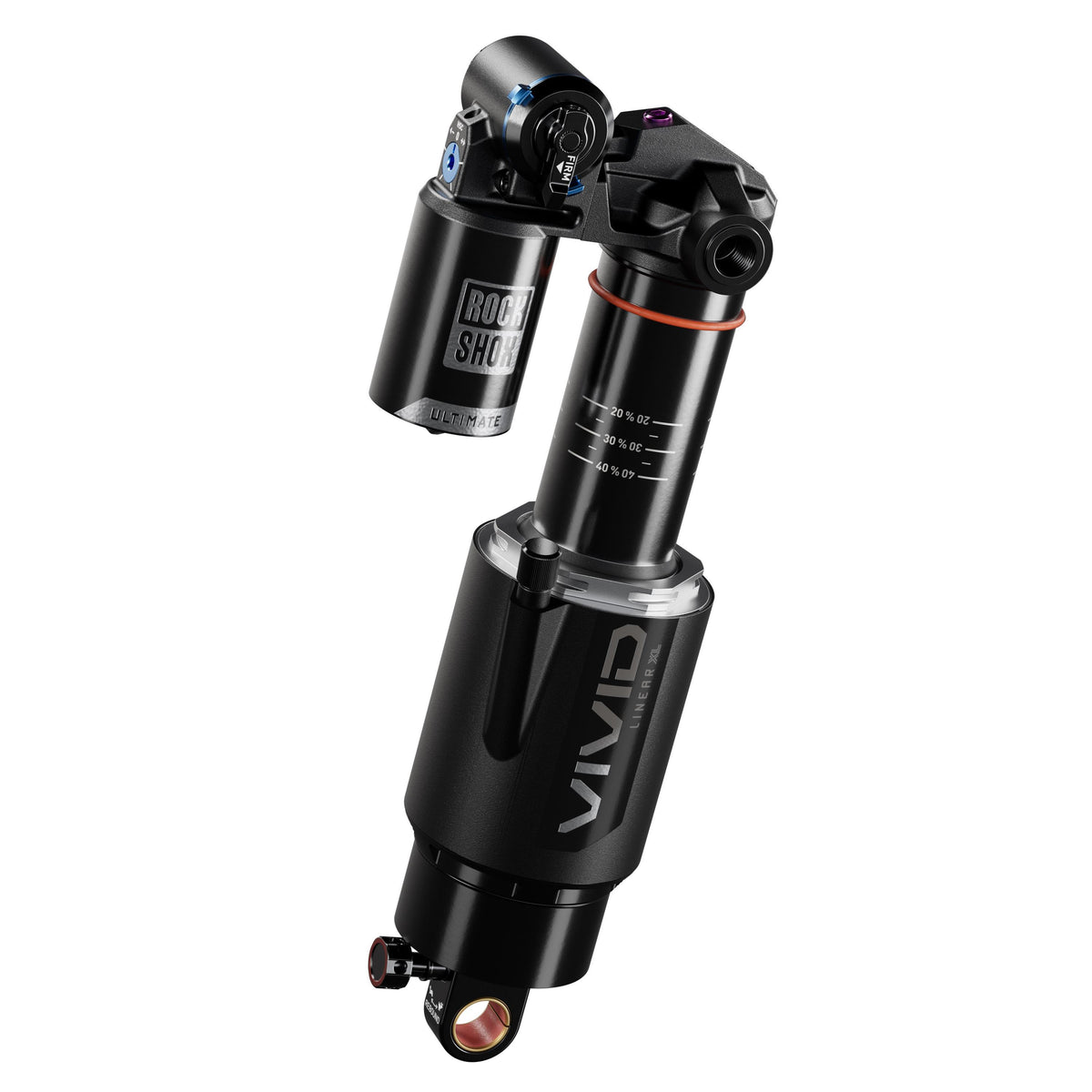 RockShox Vivid Ultimate RC2T Trunnion Rear Shock (D1) Black 205 x 65mm Reb55/Comp30