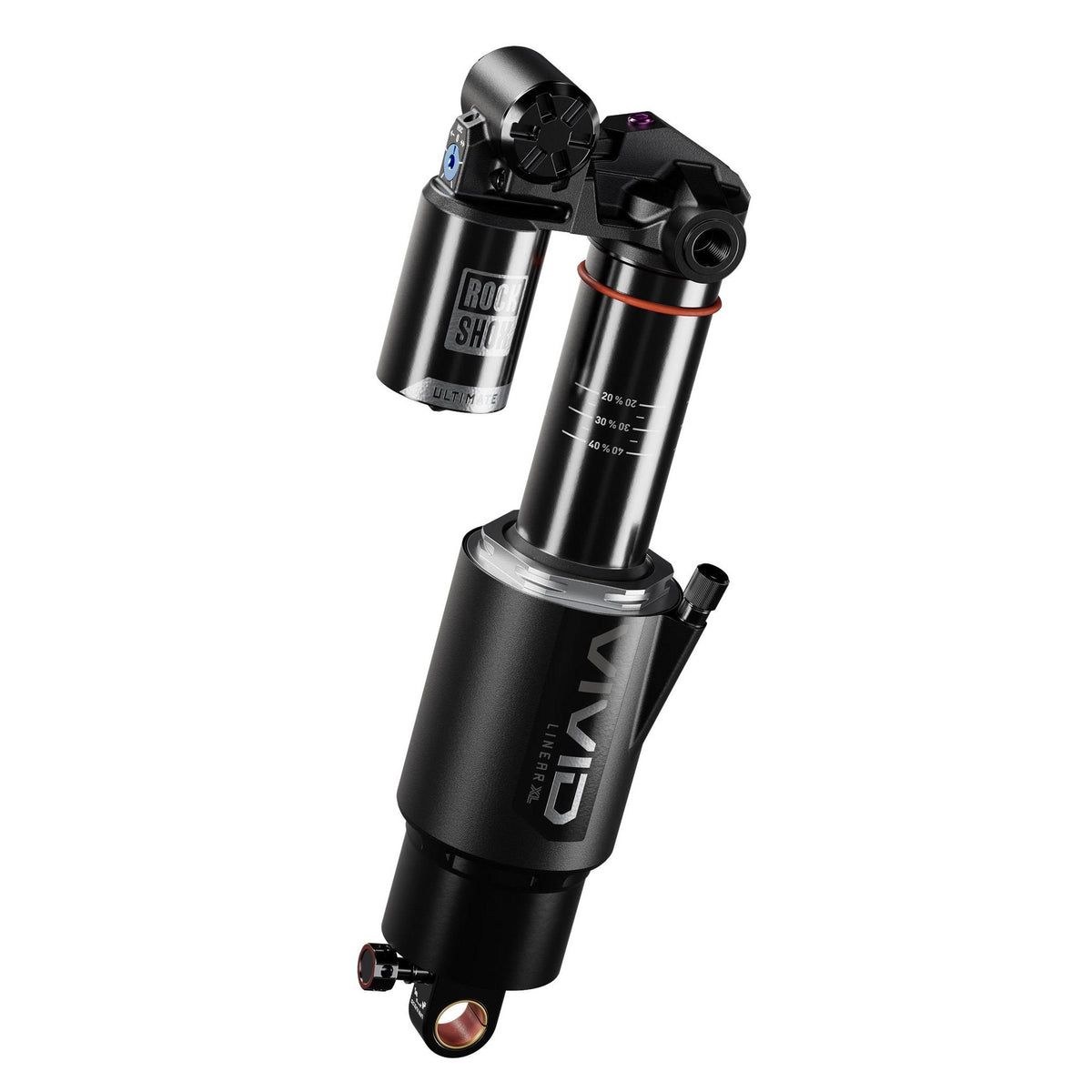 RockShox Vivid Ultimate DH RC2 Trunnion Rear Shock (D1) Black 225 x 70mm Reb55/Comp34