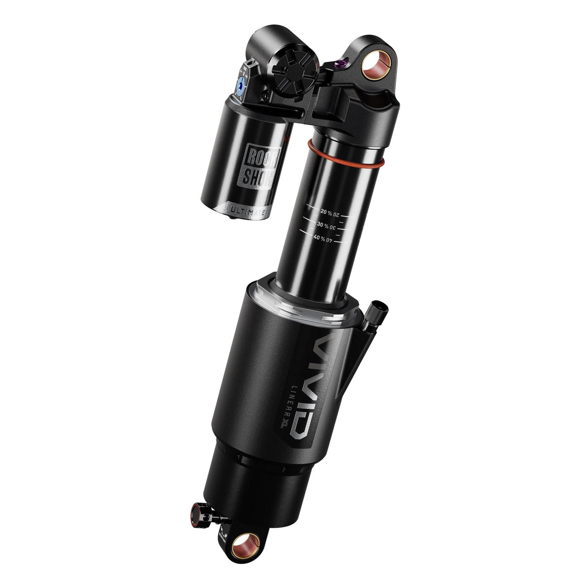 RockShox Vivid Ultimate DH RC2 Rear Shock - No Bushing (D1) Black 250 x 72mm Reb25/Comp37