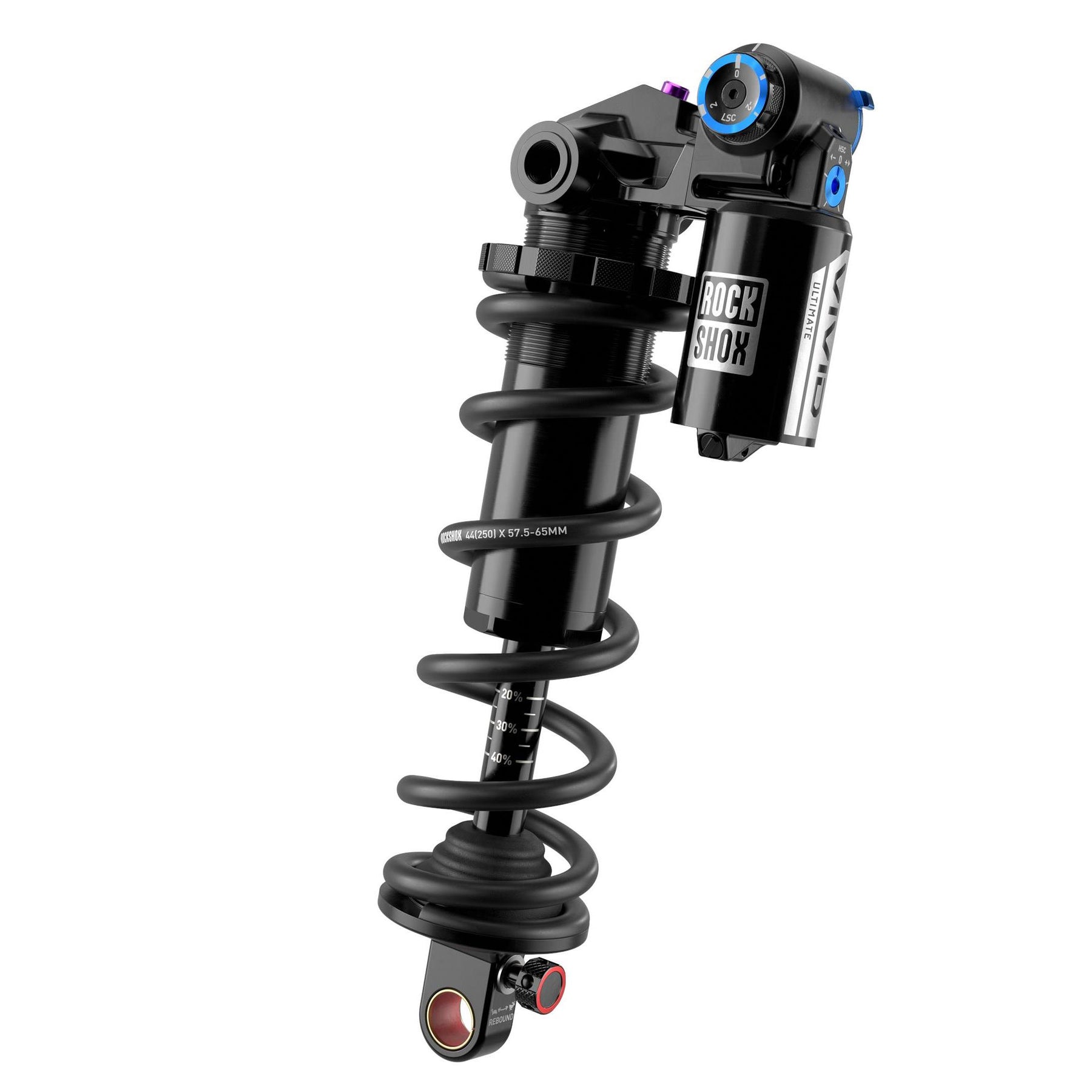 RockShox Vivid Coil Ultimate RC2T - Trunnion Rear Shock (D1) Black 185 x 50mm Reb55/Comp34
