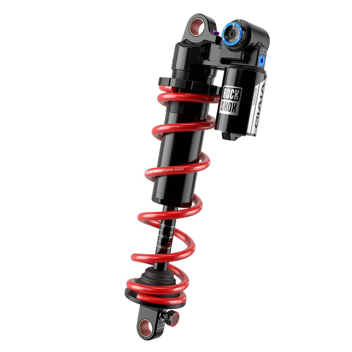 RockShox Vivid Coil Ultimate DH RC2 - Bike Specific Bearing Rear Shock (D1) Black 250 x 75mm - Commencal Supreme Reb55/Comp37