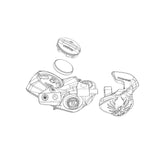 Sram Electronic Controller Pod AXS Ultimate HMI Module Bolt-On Cover Kit (Including Concave Lever Caps,Panel, Knobs, Pin, 4 Bolts)