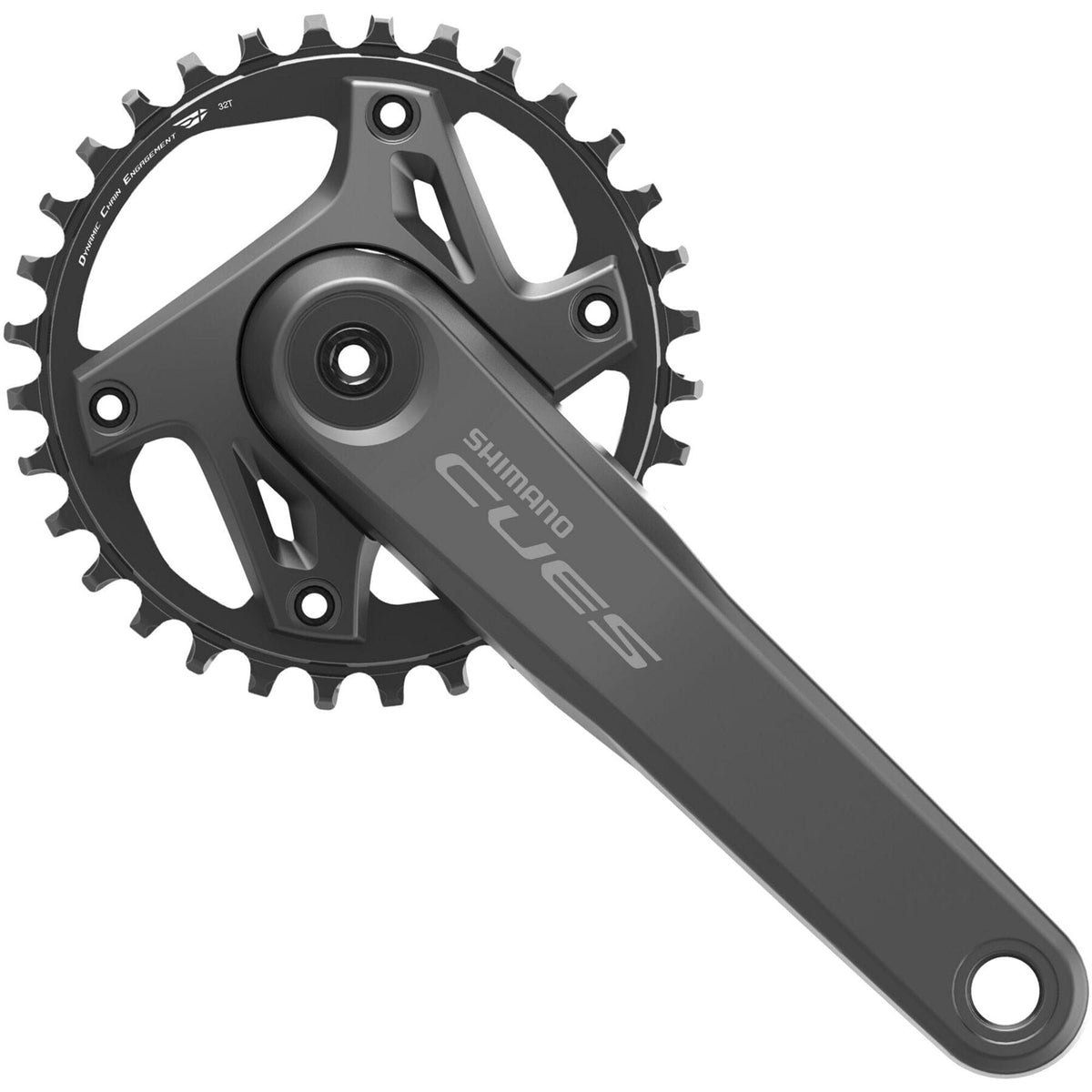 Shimano FC-U6000-1 CUES 2 piece design 9/10/11-speed chainset - 55mm Chainline Black 32T 175mm