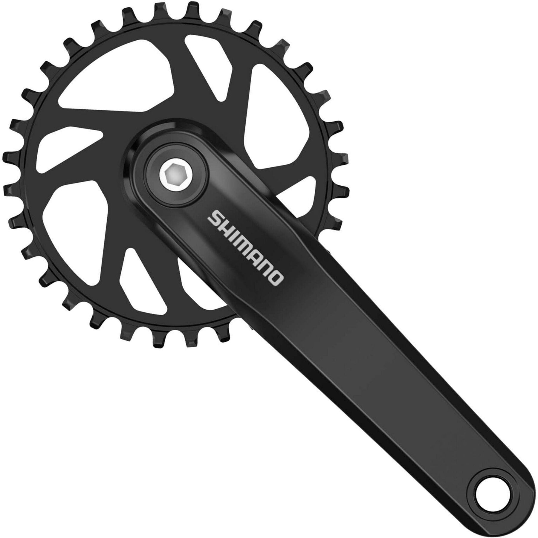 Shimano FC-UT400-1 CUES square taper 9/10/11-speed chainset - 55mm Chainline Black 32T 175mm