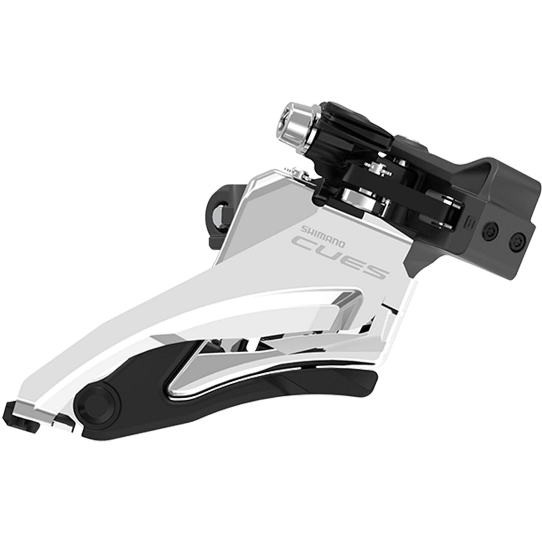 Shimano FD-U6000-M CUES double front derailleur 10/11-speed, mid clamp, side swing Silver / Black 10/11spd