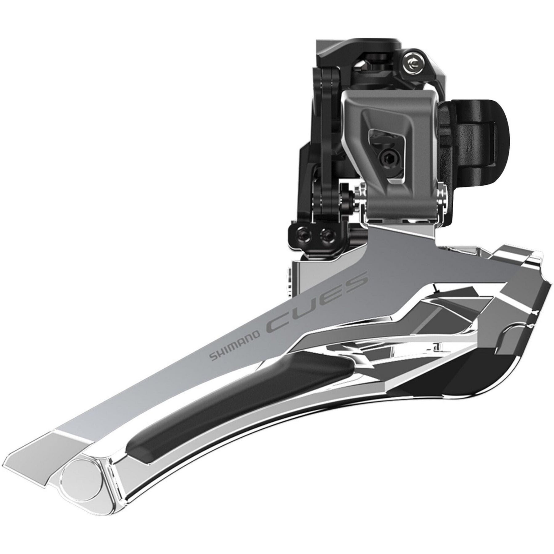 Shimano FD-U6030 CUES double front derailleur 9/10-speed, down swing/pull Silver / Black 9/10spd 28.6-34.9mm