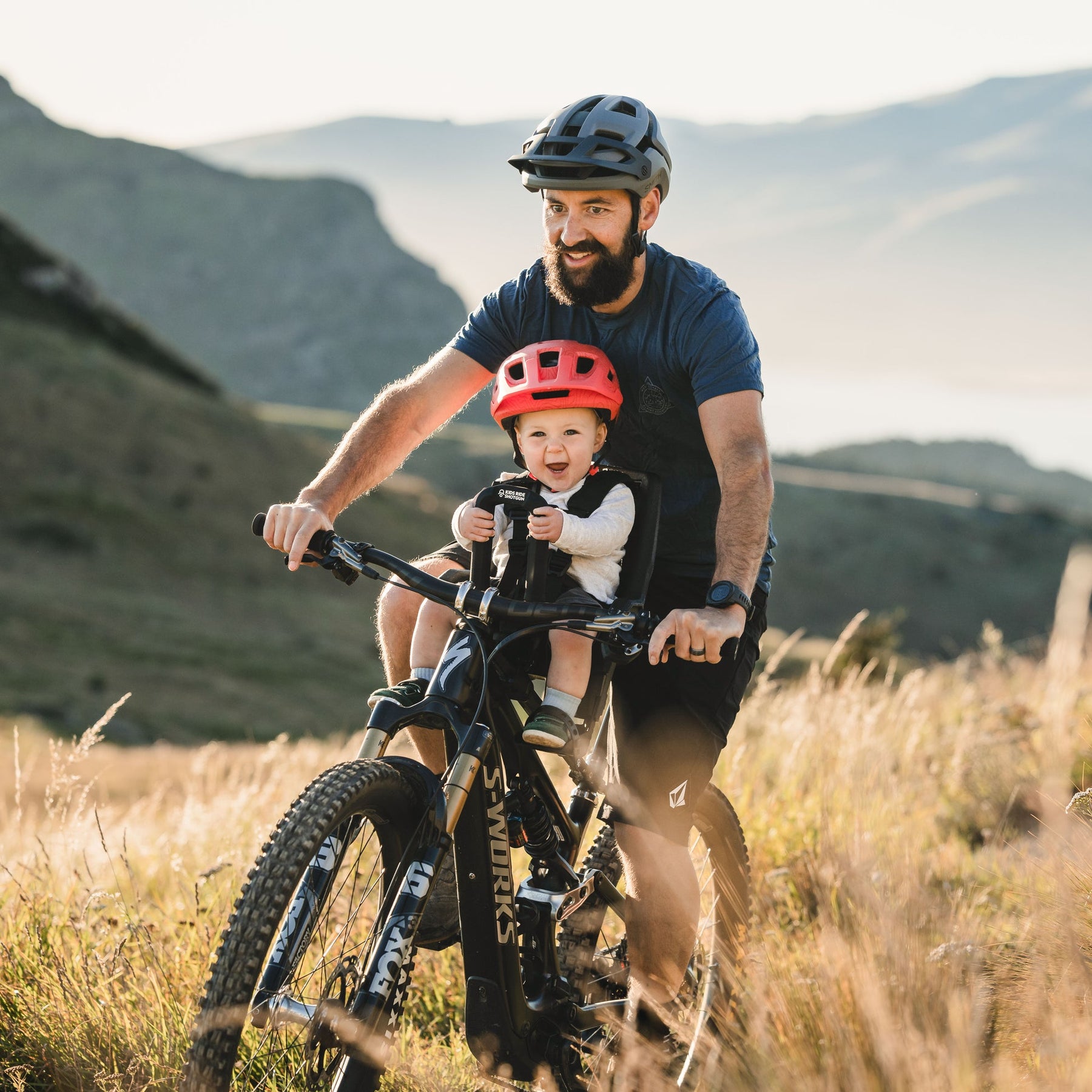 Kids Ride Shotgun Pro Evo Child Bike Seat + Handlebars Combo