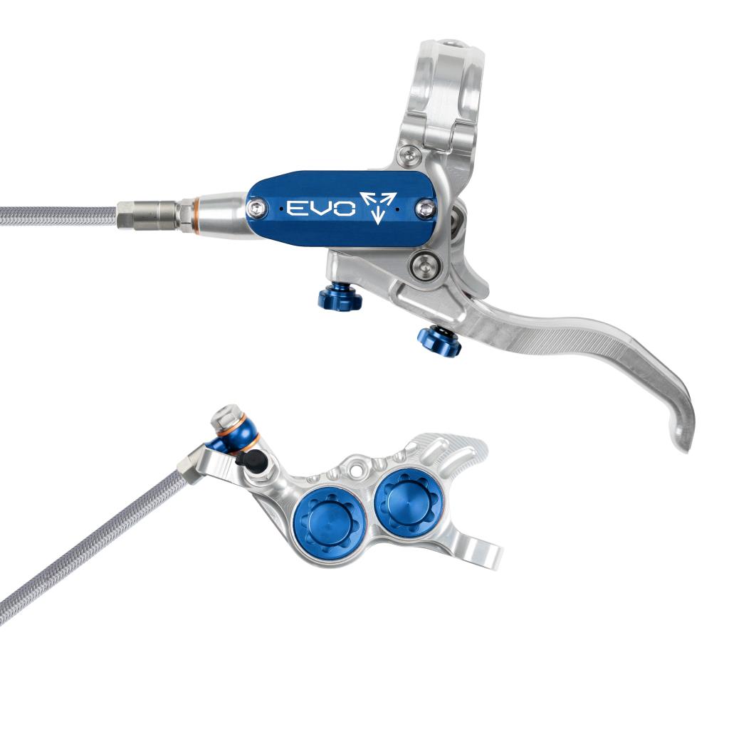Hope EVO GR4 Braided Disc Brake Silver/Blue L/H