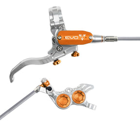 Hope EVO GR4 Braided Disc Brake Silver/Orange R/H