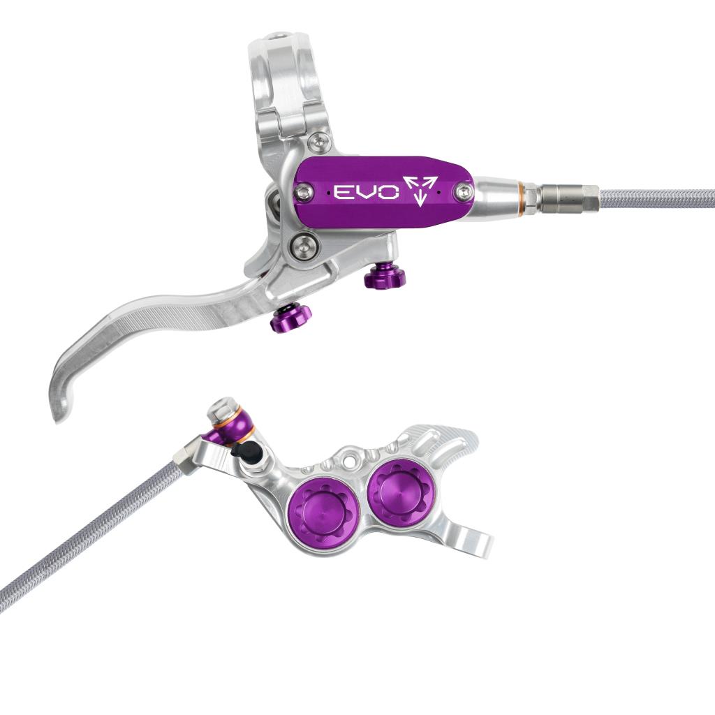 Hope EVO GR4 Braided Disc Brake Silver/Purple R/H